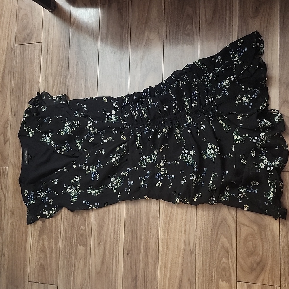 Banana Republic Black Floral Mini Dress